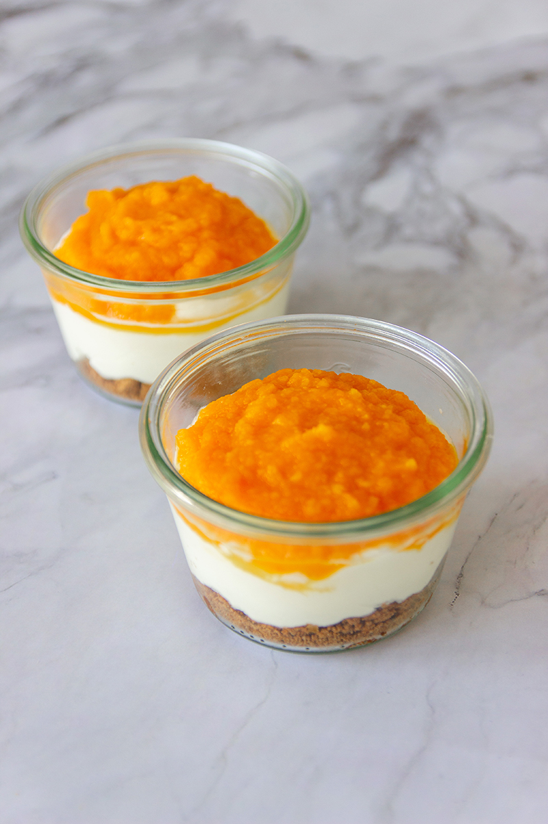 Koningsdag cheesecake glaasjes